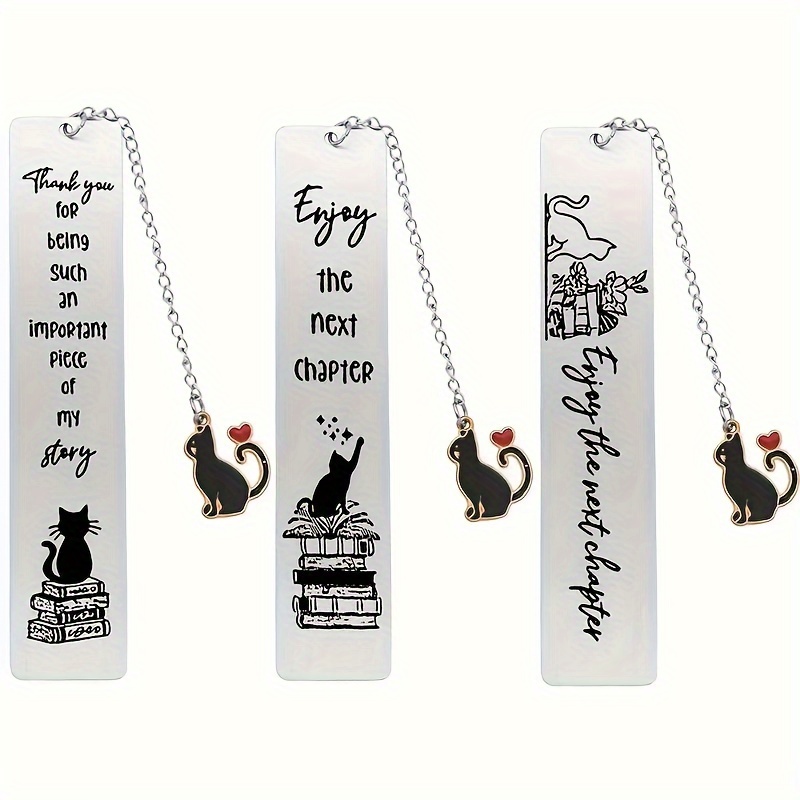 

1pc New Stainless Bookmark With A Stainless Steel Pendant As A Holiday Gift