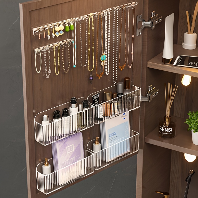 3pcs 8 hole jewelry organizer with wall mounted necklace bracelet and earring hooks anti   display rack   Product details 4
