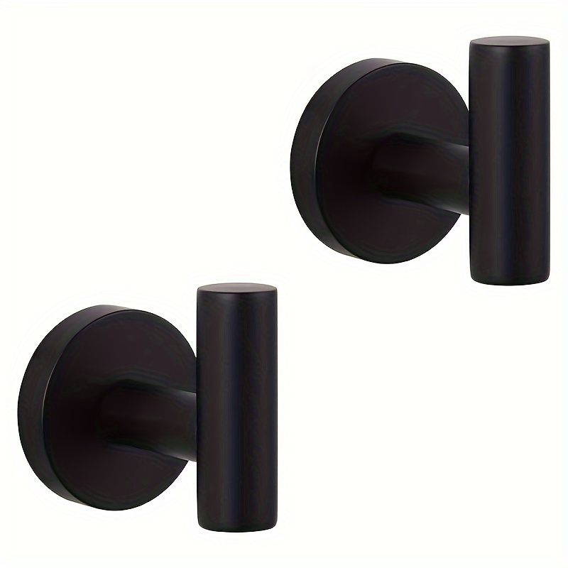 

2pcs Stainless Steel Towel Hook, Heavy Duty Wall-mounted Hanger, Towel Robe Clothes Hook, Suitable For Cabinet, Closet, Bathroom Bedroom, Bathroom Accessories