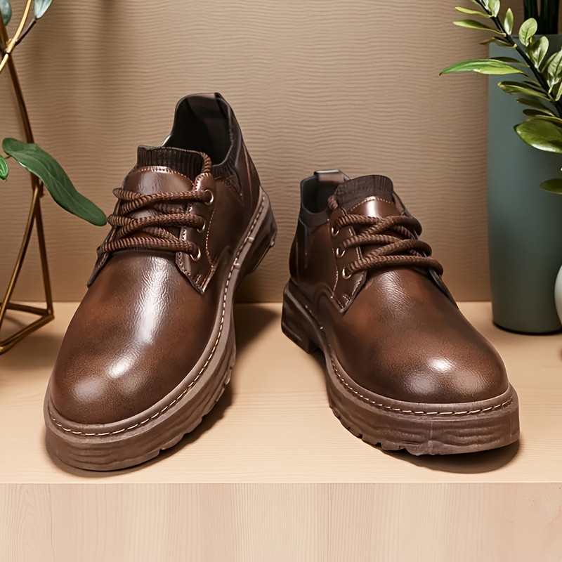 heren vintage casual dress schoenen ronde lage top