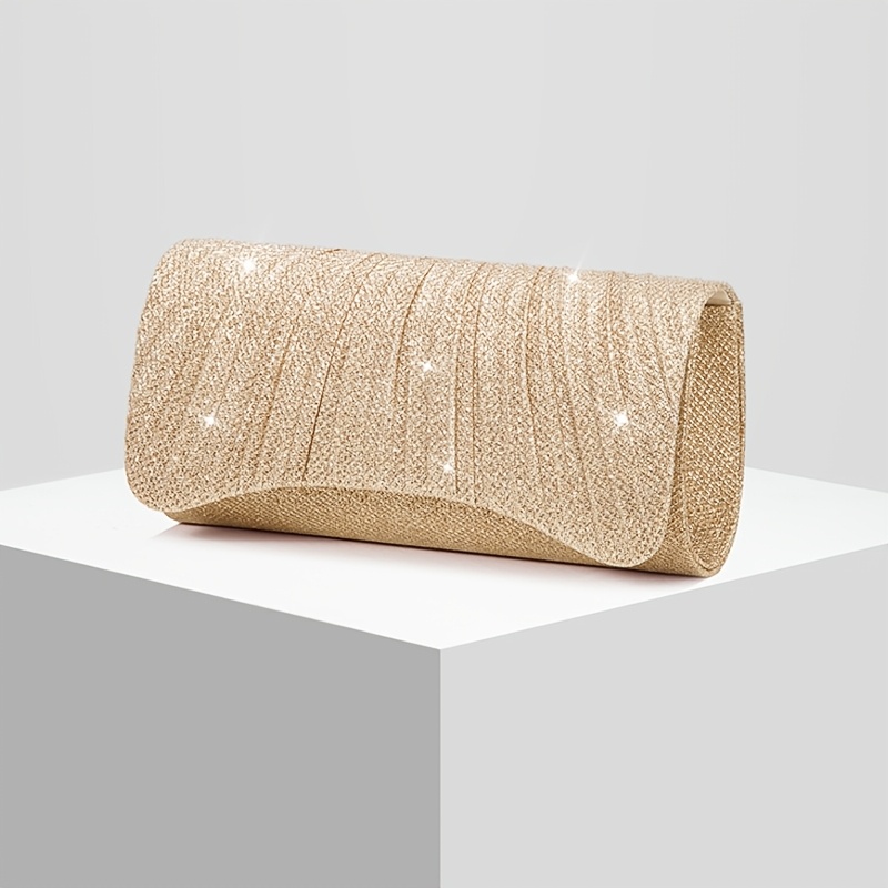 Sparkling Ruched Evening Bag for Brides
