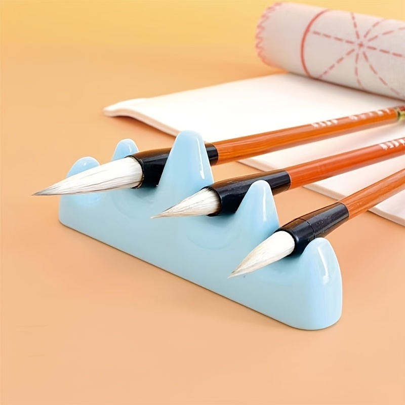 

2pcs Vintage Sky Blue/black Plastic Pen Holders - Ideal For Calligraphy, Art Supplies & Stationery Storage, Portable Artist