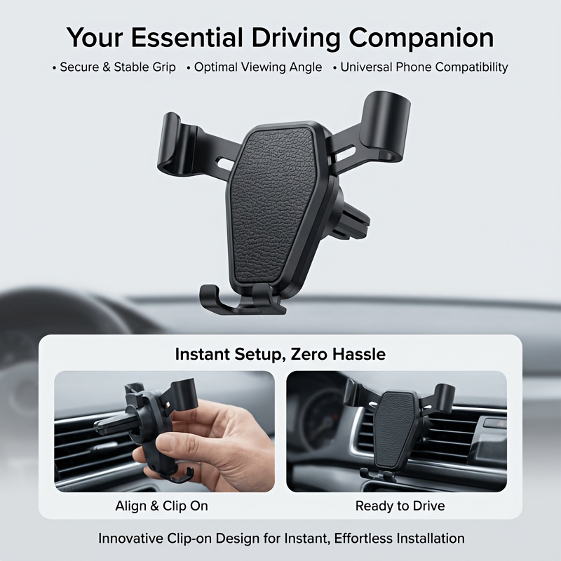 item picture car navigation mobile phone holder car air outlet anti shake gravity car holder factory wholesale mobile phone holder