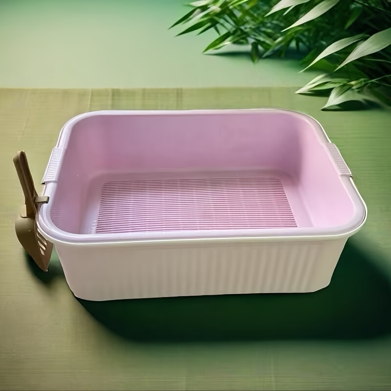 open style double layer large cat litter box anti splash and deodorizing   litter and is easy to   supplies Product details 3