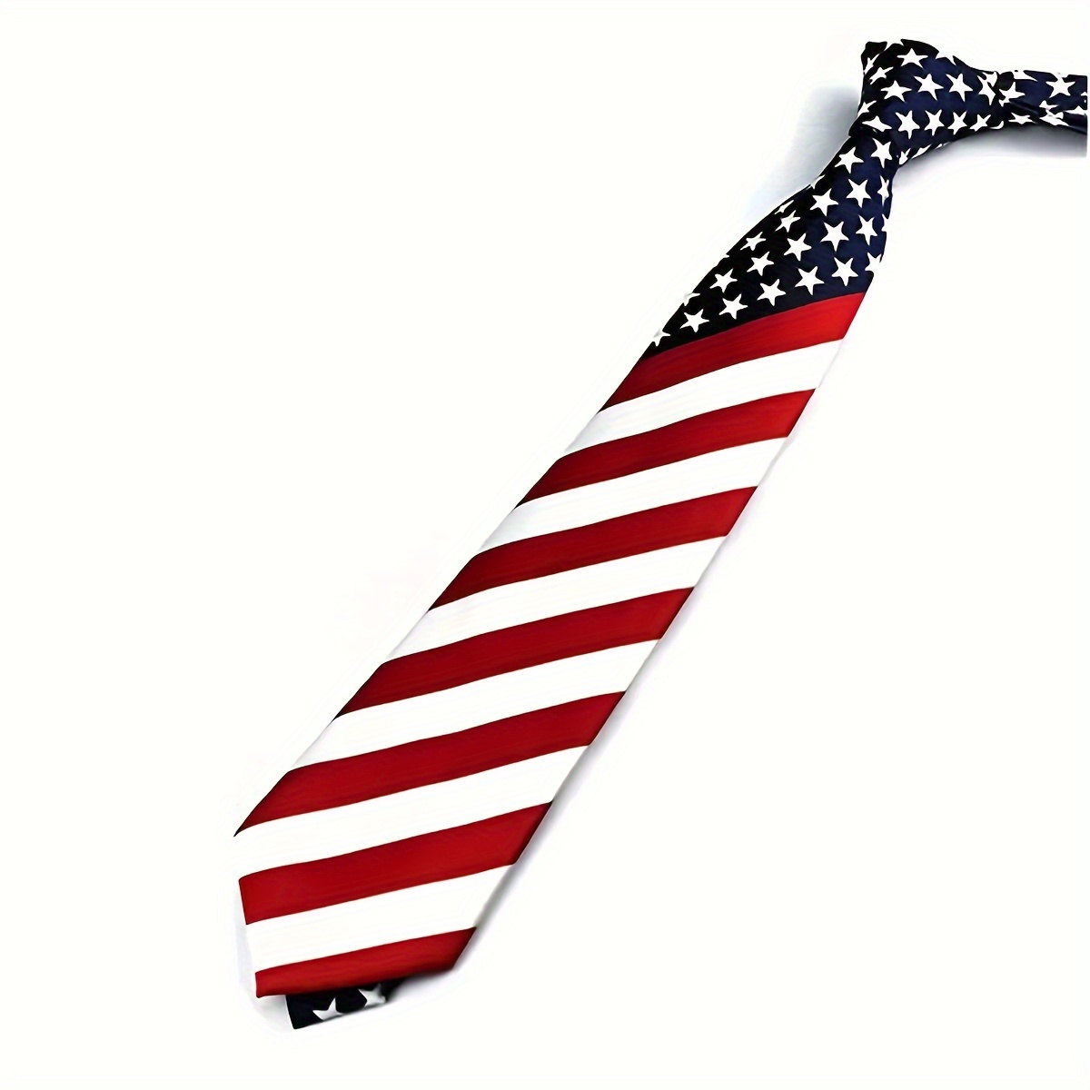 

1pc Men's Flag Star Stripe Tie, For Formal Occasions, Daily Life Work Business Meeting Suit Shirt