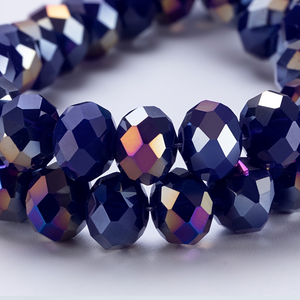 

Austrian Glass Beads For Jewelry Making, Deep Blue Faceted Spacer Beads For Diy Bracelets, Earrings, Necklaces, Craft Supplies, Multisize Pack (115/85/62pcs, 4mm/6mm/8mm)