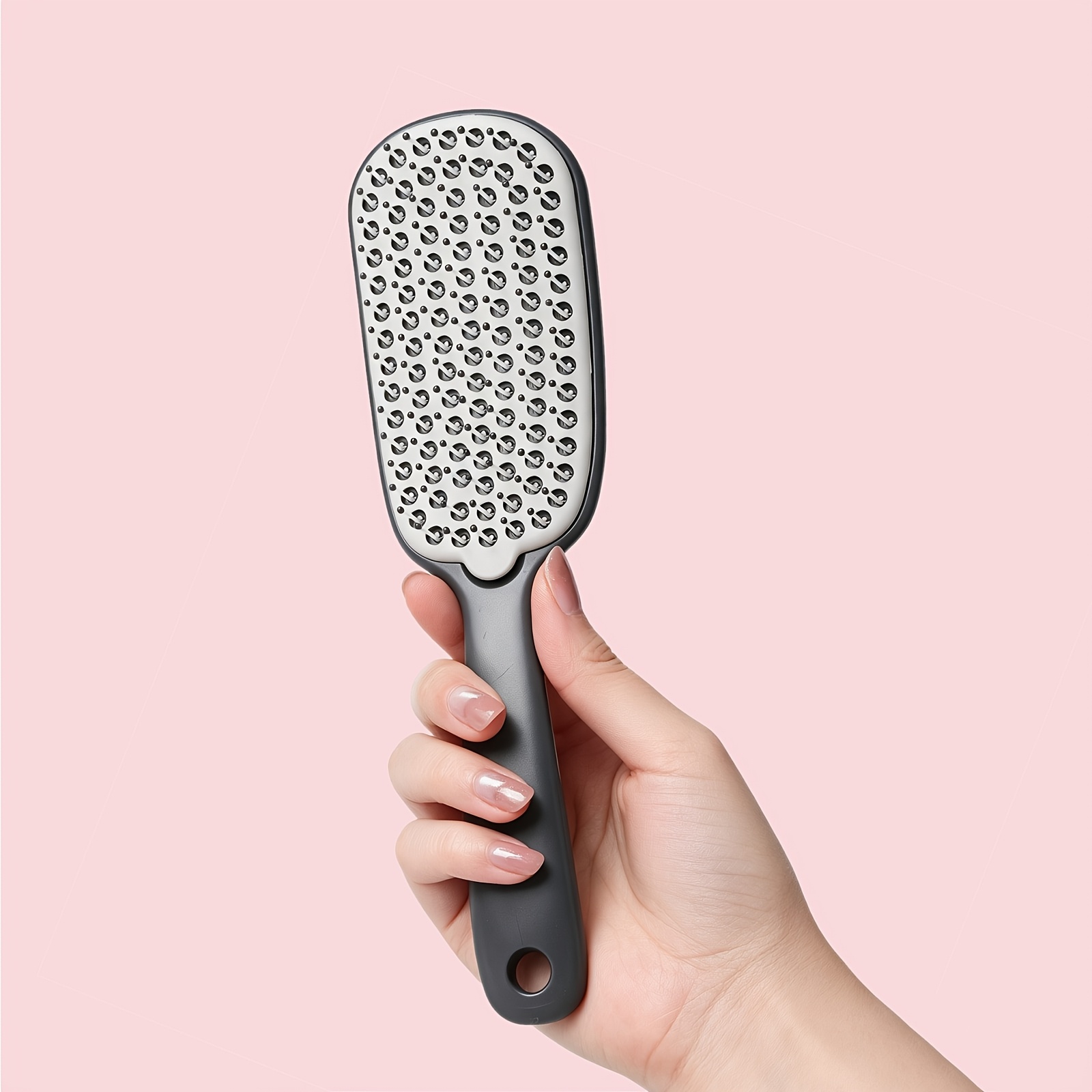 TEMU Brosse à cheveux démêlante facile à nettoyer avec coussin amovible, brosse à cheveux à double couche pour massage du cuir , pour cheveux et