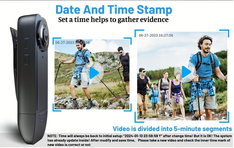 body camera 1080p 64gb body camera with   clip wearable camera with motion detection and night vision suitable for proof of work delivery outdoor travel personal use Product details 1