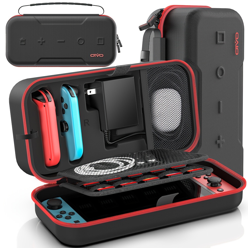 

Oivo Nintendo Switch Accessory Kit, Eva Material, Waterproof & Shockproof, Includes Charger, Game Cartridge Holder, Compatible With Oled Console, Gaming Case With Handle