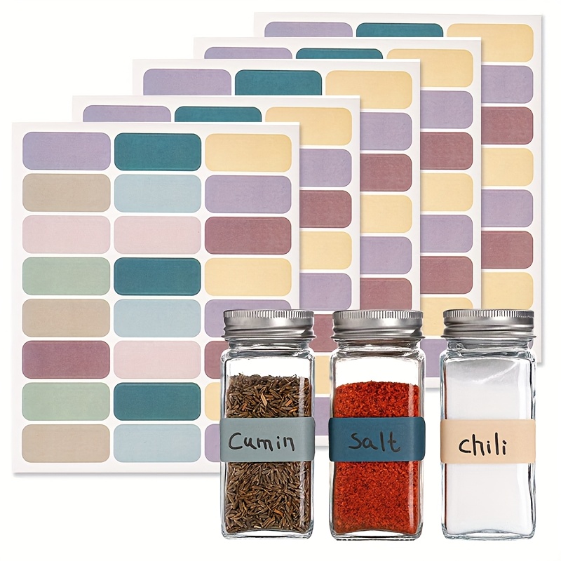 Image of 120 Stickers, 5 Sheets Of Colorful Morandi Color Classification Labels, Universal Label Waterproof Food Storage Tube Label File Classification Large Size Universal Label