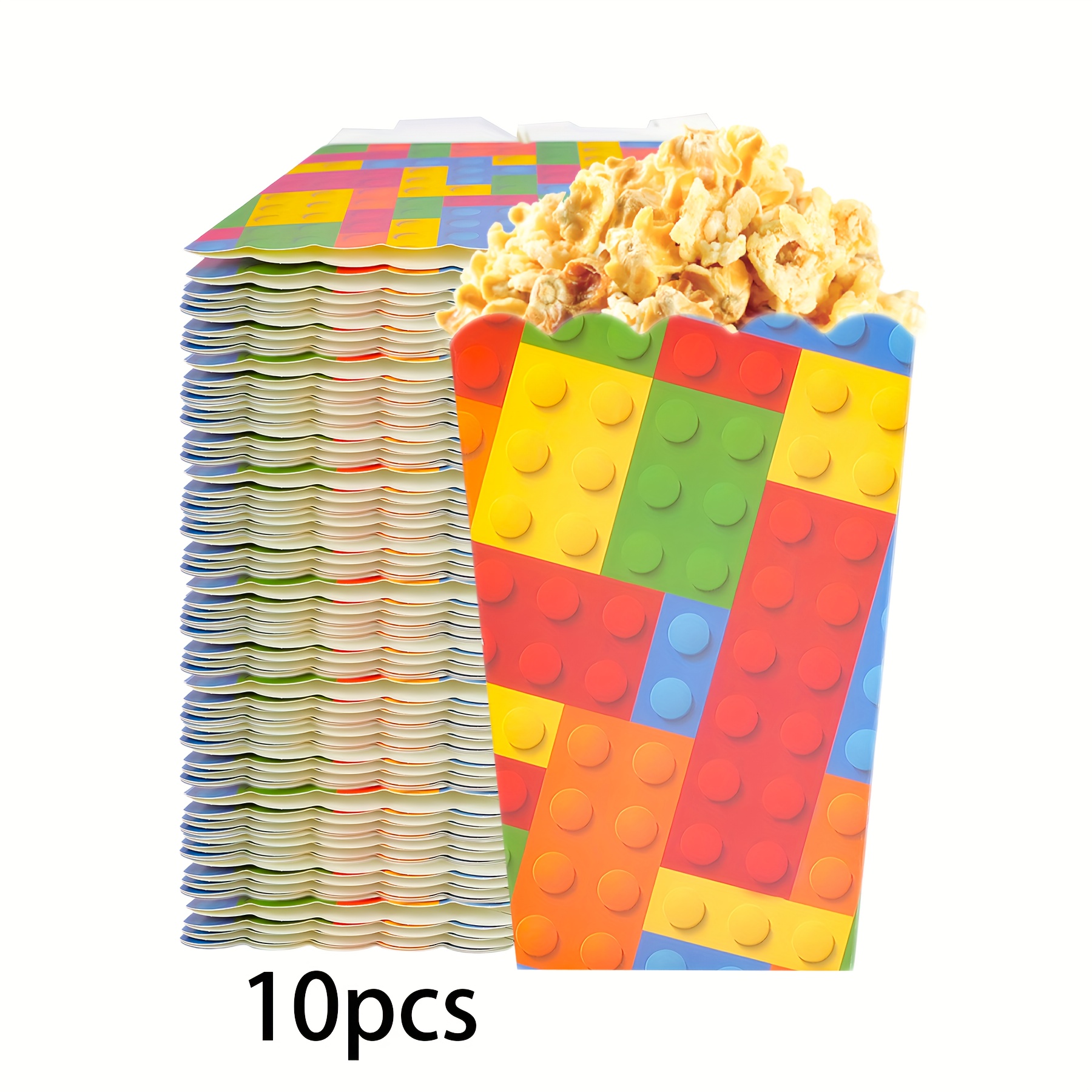 E-shop Geschenk für Sie/Ihn 10 Stück/20 Stück/50 Stück Bausteine Popcorn-Boxen Bausteine Partyzubehör Bausteine Partygeschenkboxen Bausteine