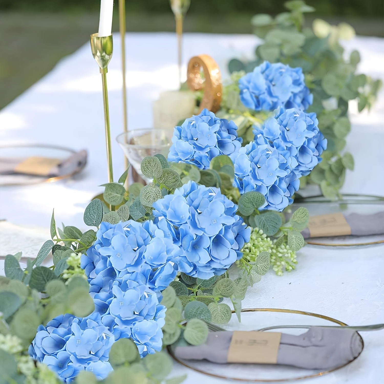 Künstliche Hortensien, 6 Stück – Brillantrot, Lange Stiele 75 Cm, Für Hochzeit, Deko