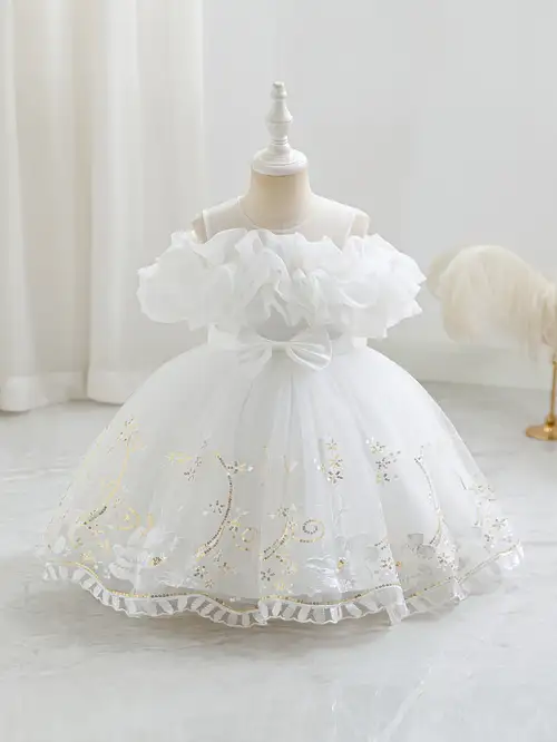 3 birthday dress Infant and Toddler Girls' 0-3 Years Old Birthday Princess Dress with Pink Short Sleeve Romper and Headband Set * Outdoor