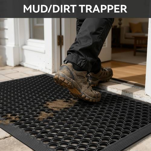 fußmatte haupteingangsmatte outdoor eingang gummi fußmatte rutschfest allwetter willkommensmatte outdoor schmutzfänger robuste türmatten für garage, eingangsbereich