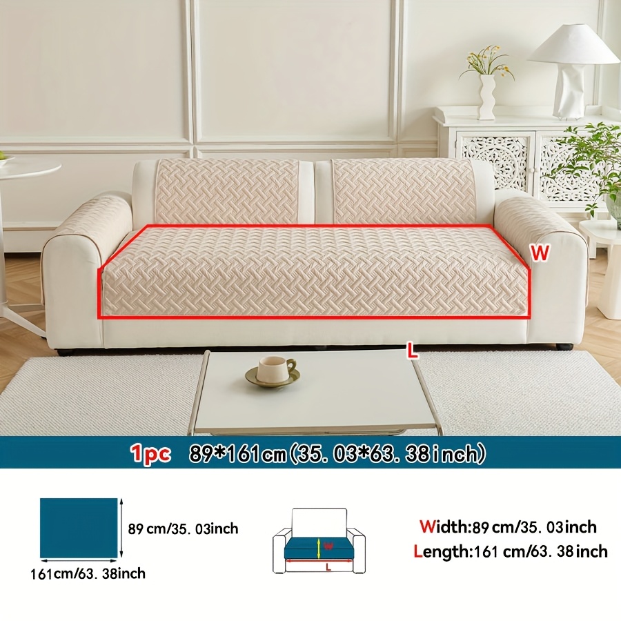 TEMU 1 pièce Coussin de canapé uni toutes , Protège-canapé aux griffures d'animaux, Housse de canapé adaptée aux animaux, Housse de pour meubles de