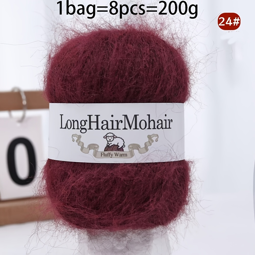 TEMU 200G/8pcs Nueva Lana de Calibre Fino para Verano, Multicolor Disponible, Paquete de Material para Manualidades Adecuado para Principiantes, Hilo