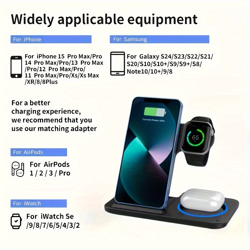 cargador inalámbrico plegable plataforma Temu Mexico