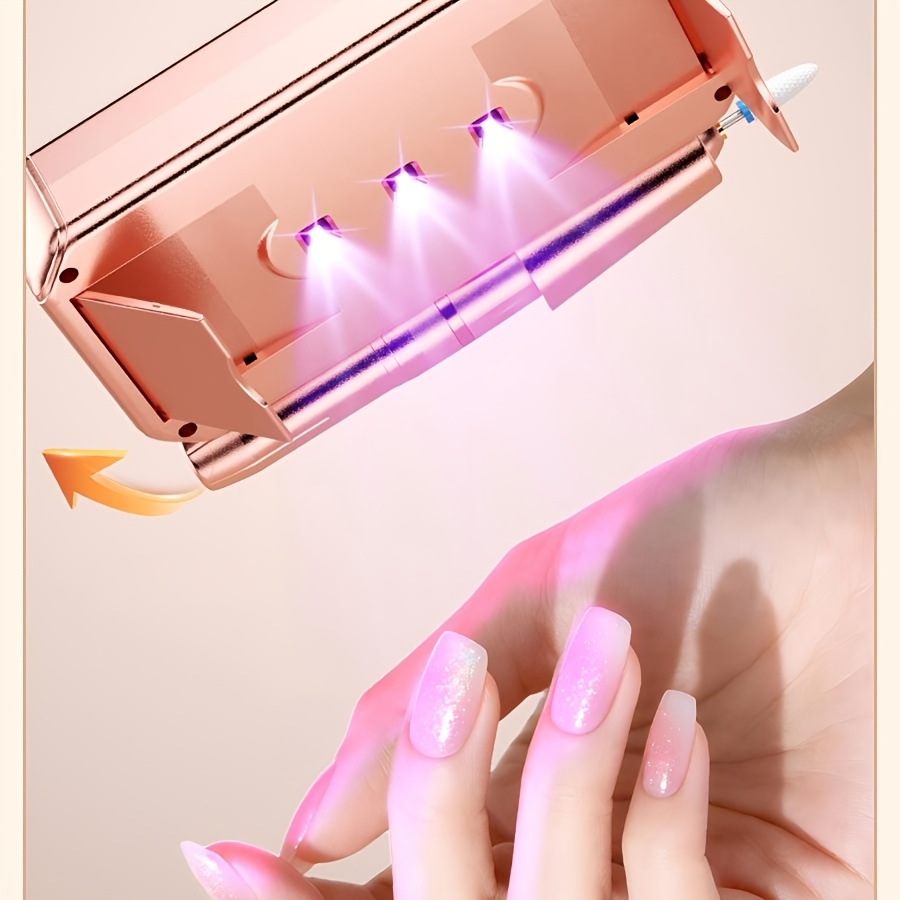 DENGXUN 2-in-1 Nail Drill & Nail Lamp with LED Display