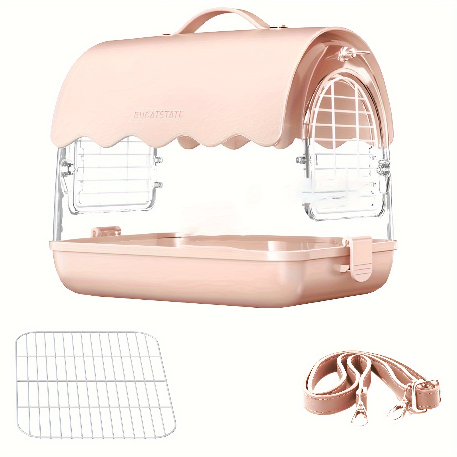 BUCATSTATE Small Animal Carrier Cage for Hamsters and Reptiles