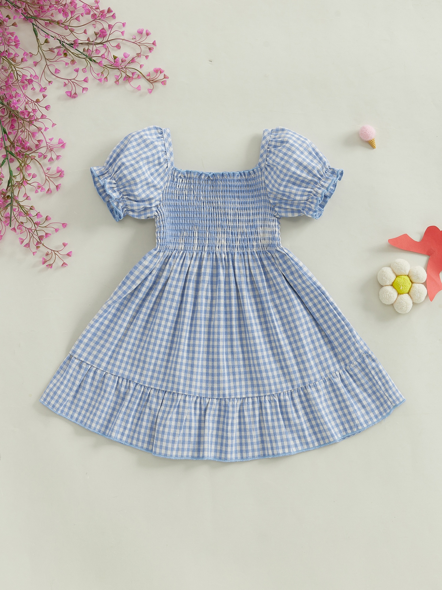 blue plaid dress short Beautiful Blue Plaid Cut Out Mini Dress main image 0