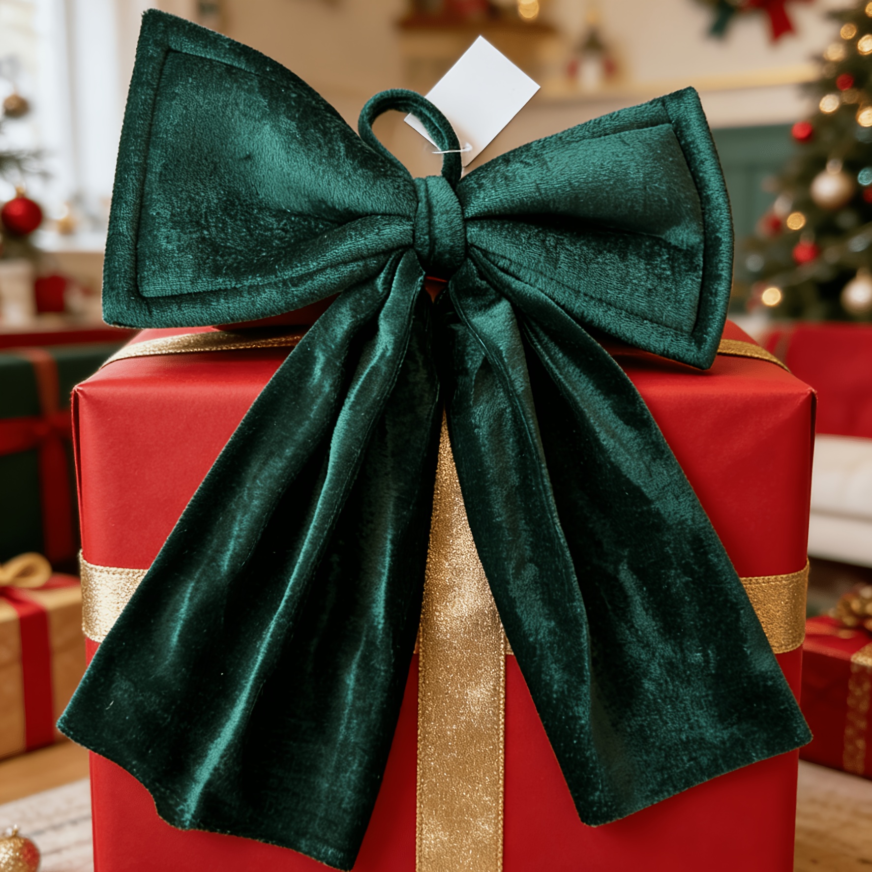 TEMU tridimensionale 3D in velluto verde scuro da 12 pollici per decorazioni festive, decorazioni per albero di Natale, decorazioni per scene di