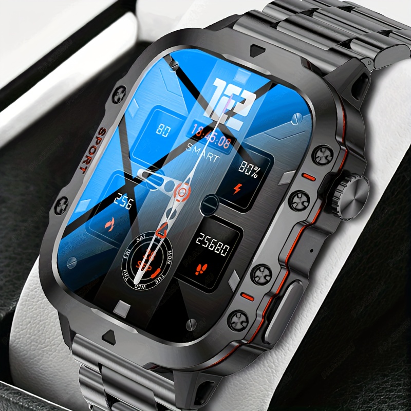New Rugged Smart Watch Men Wireless Call Ip68 Waterproof - Temu