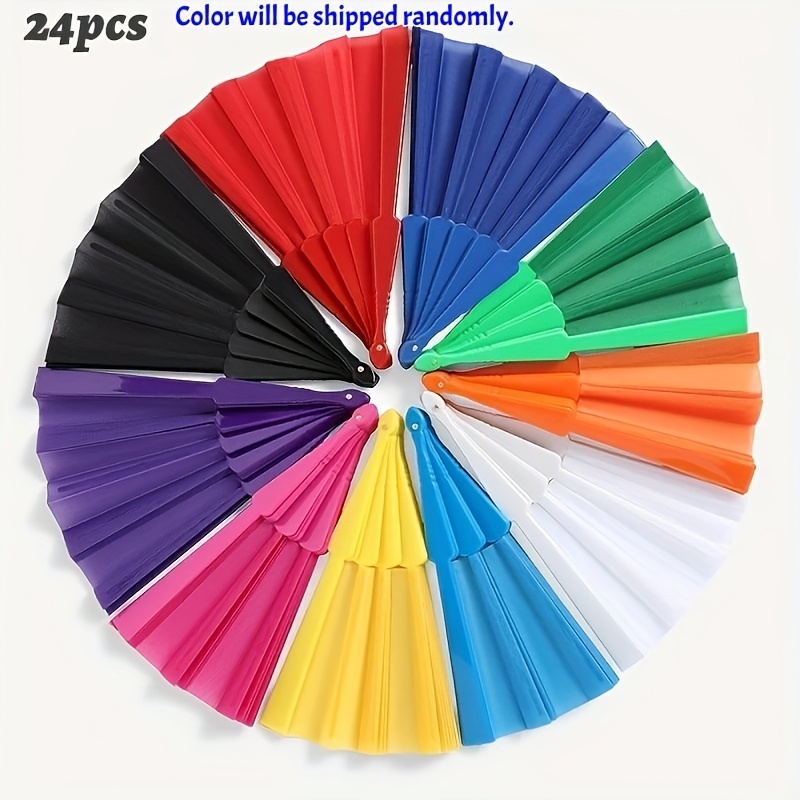 Plain Wedding Fan, Customizable Text, Plastic Folding Fan