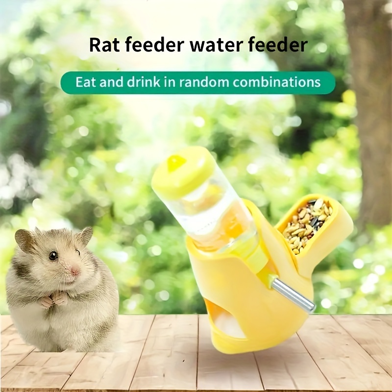 

Leak-proof Automatic Water Dispenser For - Integrated Feeding & Drinking System, Ideal For Small Pets Like Guinea & Rabbits