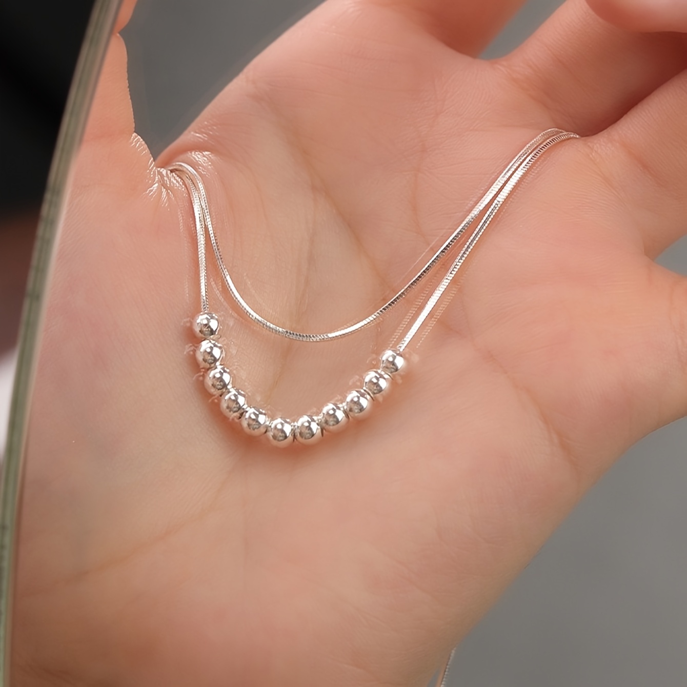 collar de cuentas redondas de   capa para mujer y hombre, cadena de clavícula simple,   y de lujo  , cadena de hueso de serpiente, placa de cobre   en  , collar   calidad, hipoalergénico y de moda para mujer, oferta de liquidación, accesorio de joyería exquisito