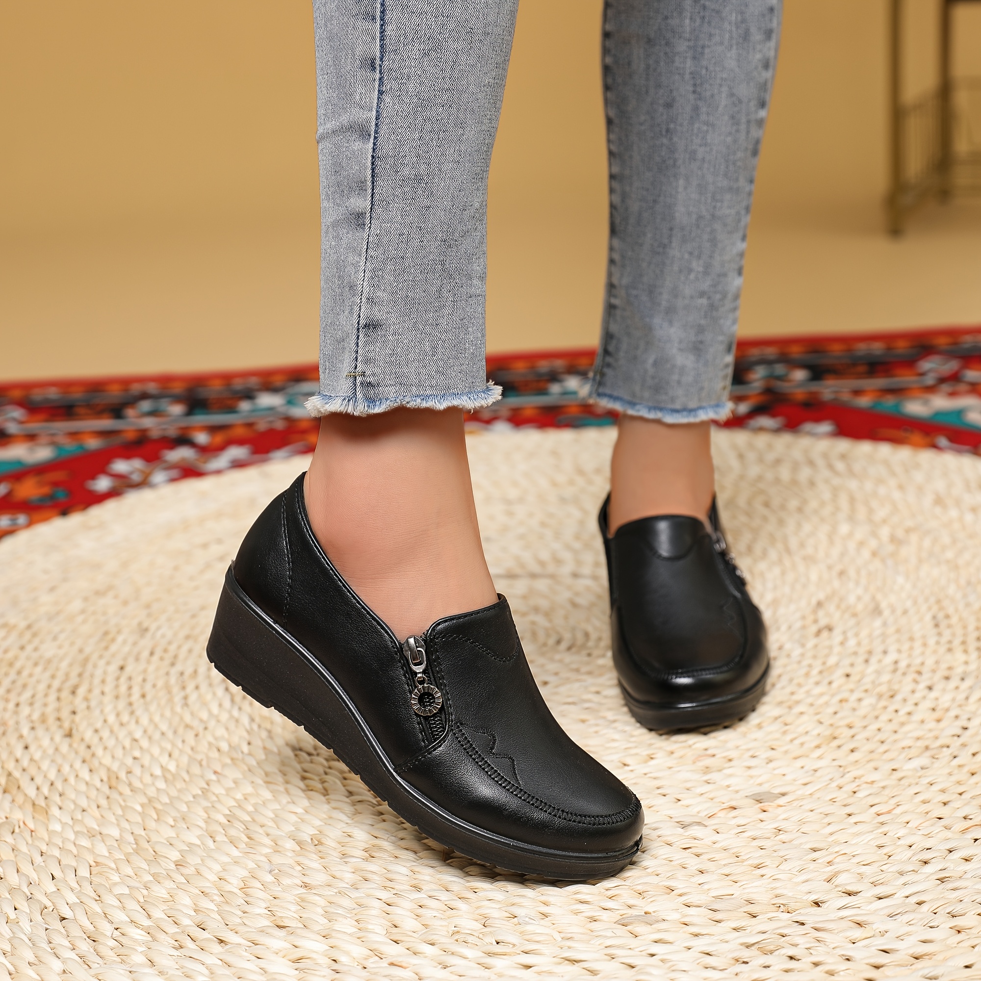 Embroidered Slip-On Shoes