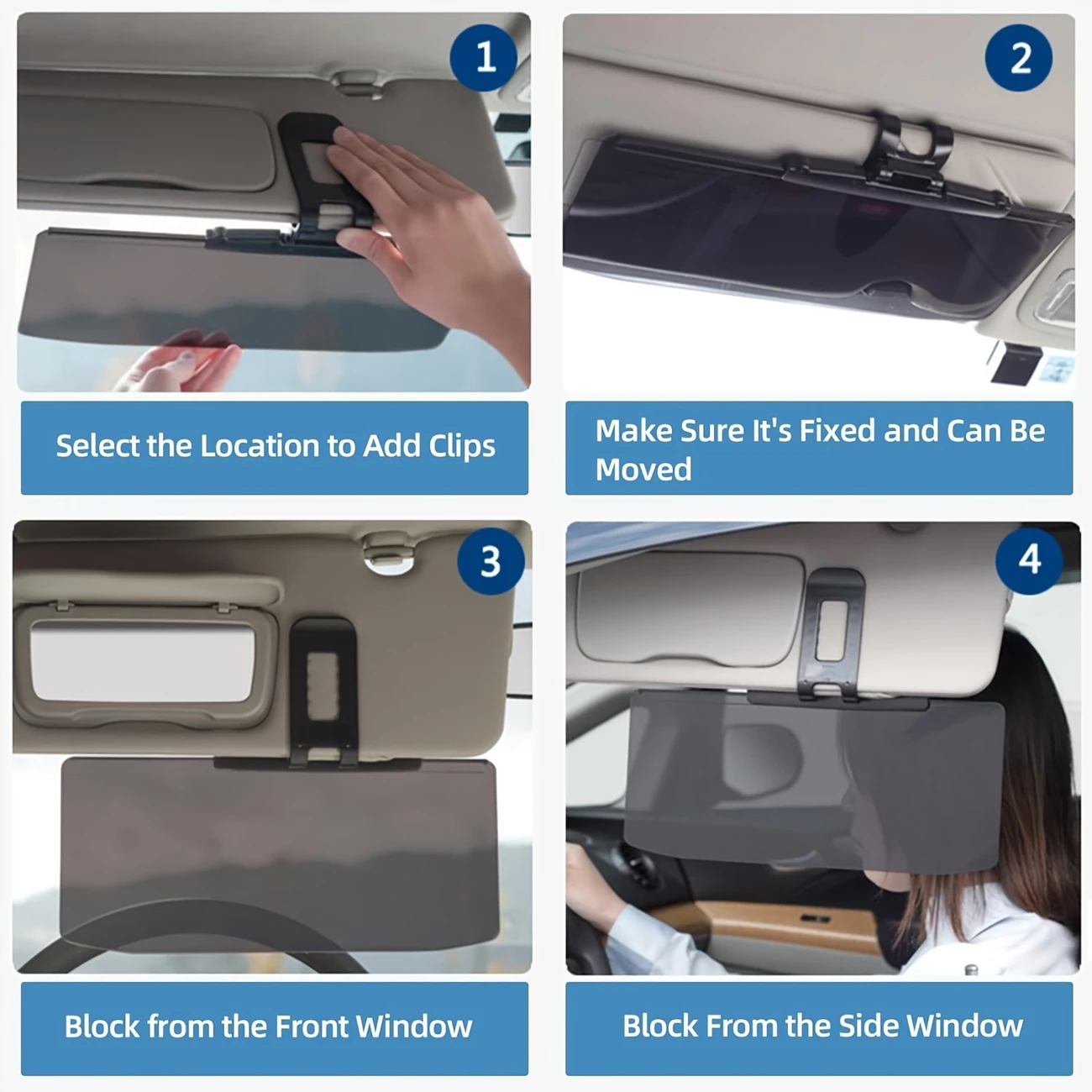car sun visor uv400 car sun visor extension universal anti glare polarized visor extender protects against glare ultraviolet light details 4