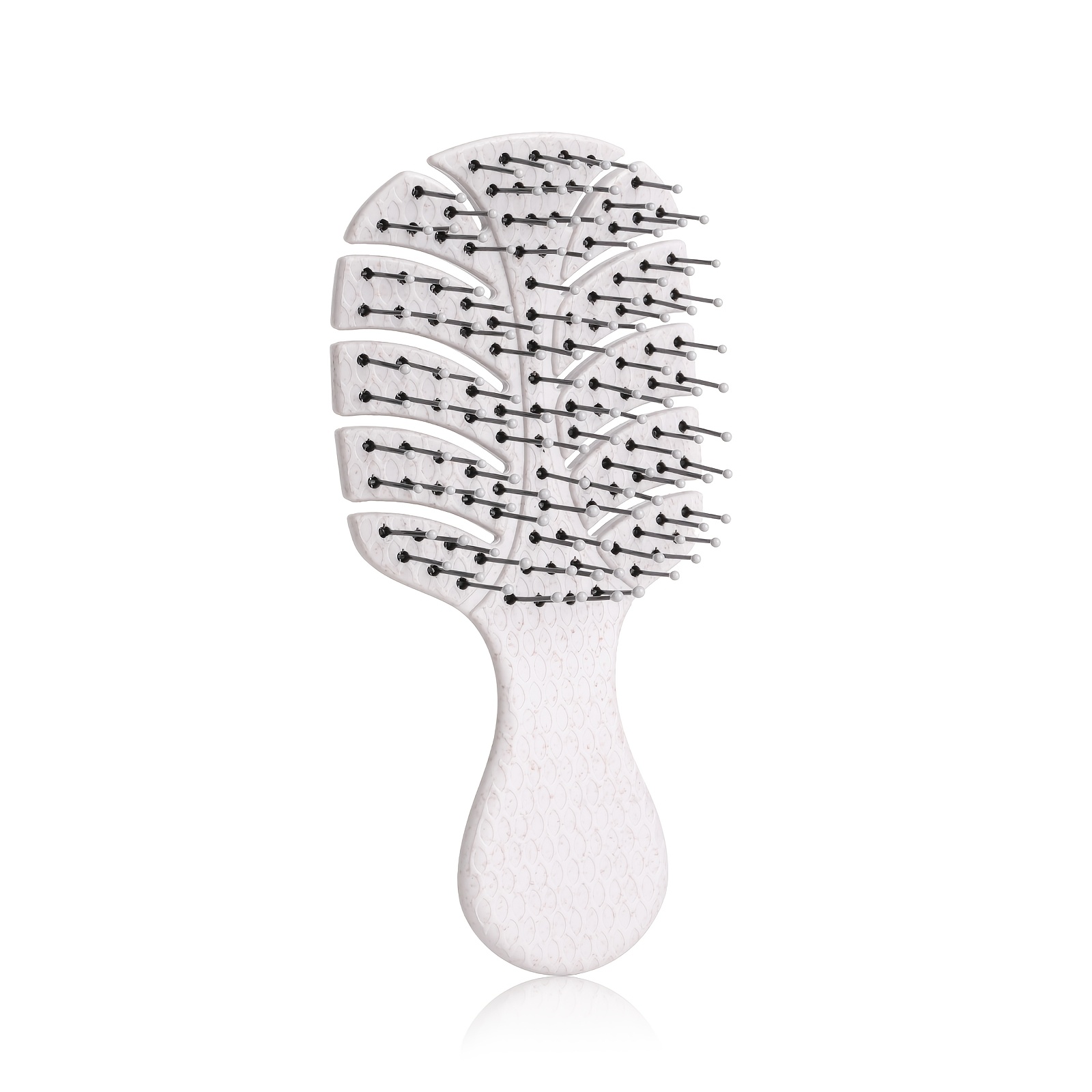 TEMU 1pc Small Wheat Straw Hair Brush, Hollow Cushion Detangling Comb, Scalp Massage Hair Brush, Portable Smoothing Styling Tool For Care
