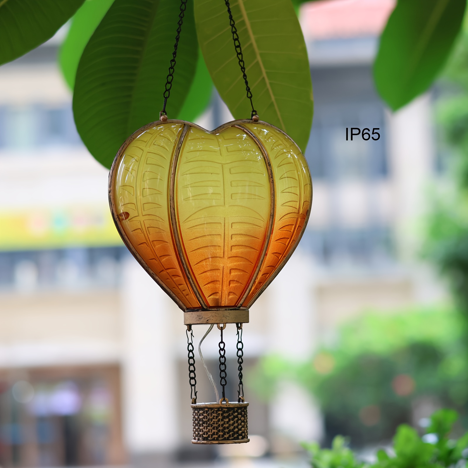 TERESA'S COLLECTIONS Hot Air Balloon Solar Lantern for Garden Decor