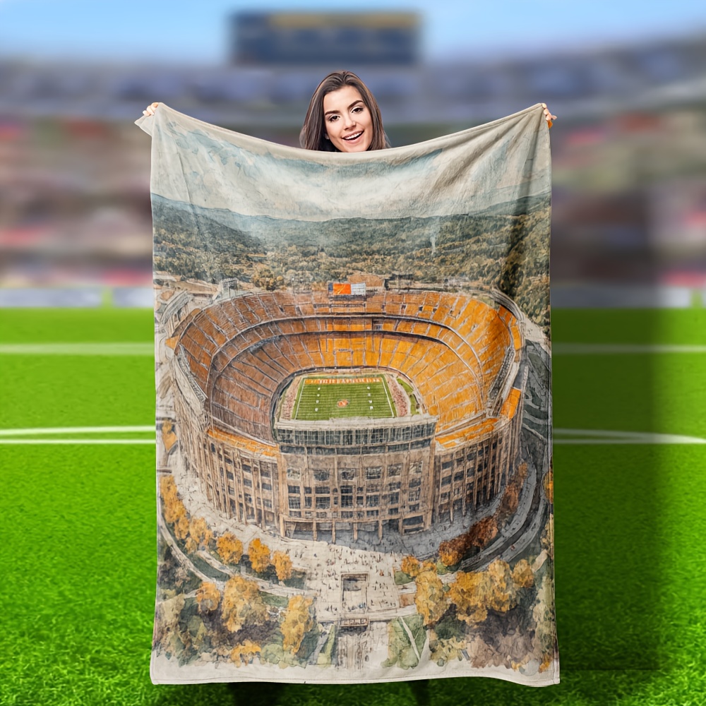 

Nayland Stadium Pattern Short Plush Blanket, Warm And Room Blanket, Sofa Decor, All Season Travel Blanket - Home Decor Accessories Holiday Gifts For //, Office , Home, Camping, Early , Stadium Blanket