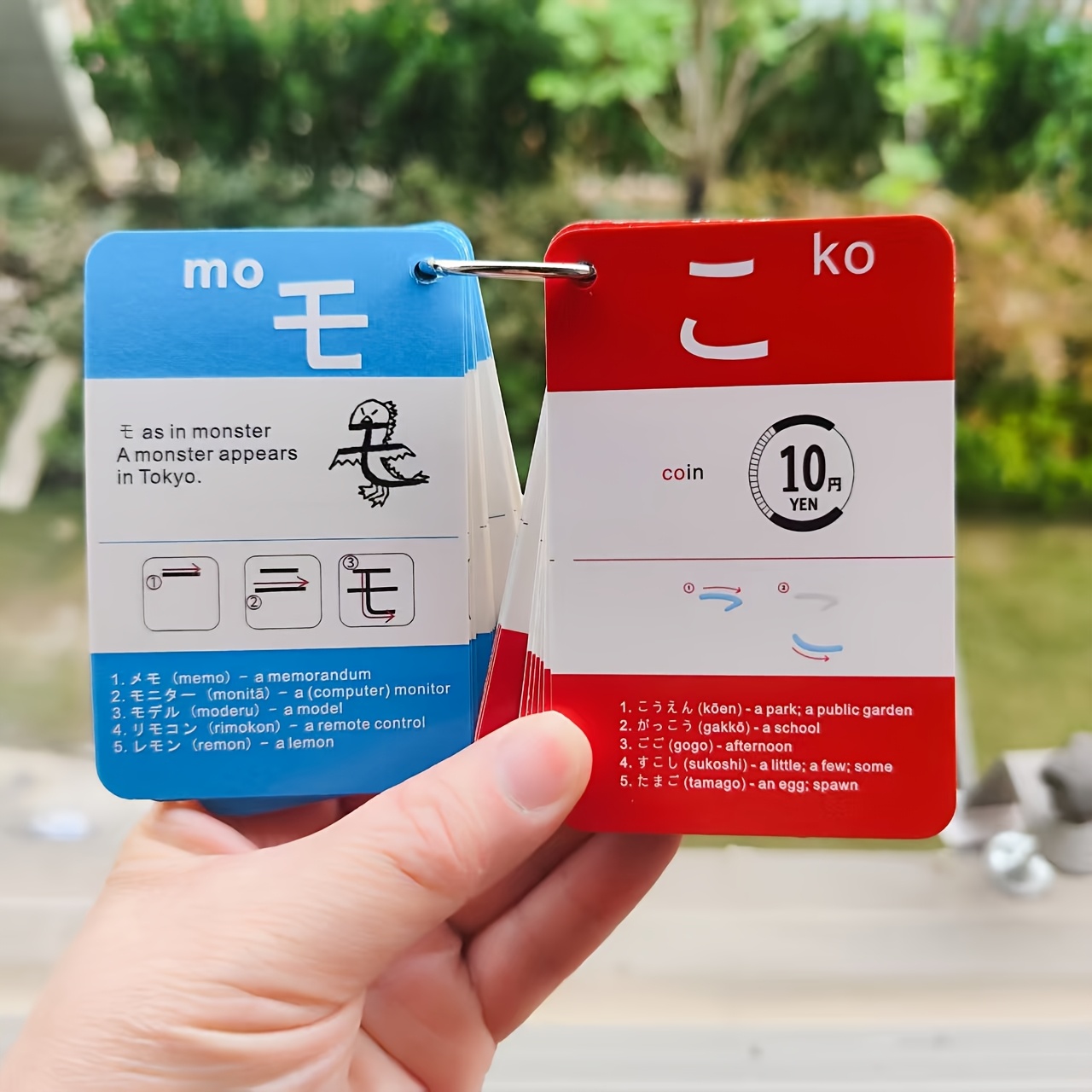 Image of 2-in-1 Japanese Alphabet Study Cards - & Syllabaries With Fast-memory , Essential Japanese Language , Professional Beginner With Vocabulary, Japanese Kana Learning System Cards – &