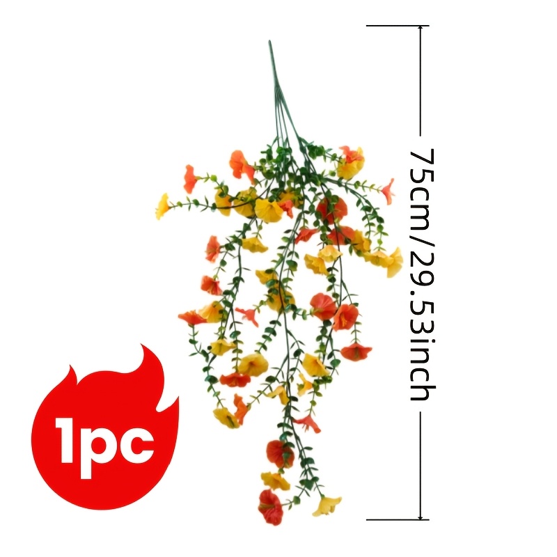 Image of Rare Outdoor Artificial - Realistic Orange Flowers, Uv-resistant Indoor/outdoor Decor, Suitable For Weddings, , Gardens - Maintenance- And Decoration, Durable Plastic