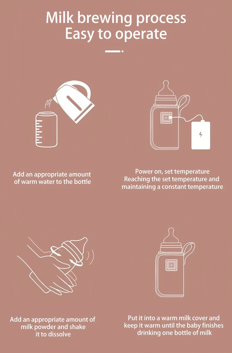 Portable USB Bottle Warmer & Insulated Travel Bag – detail 8