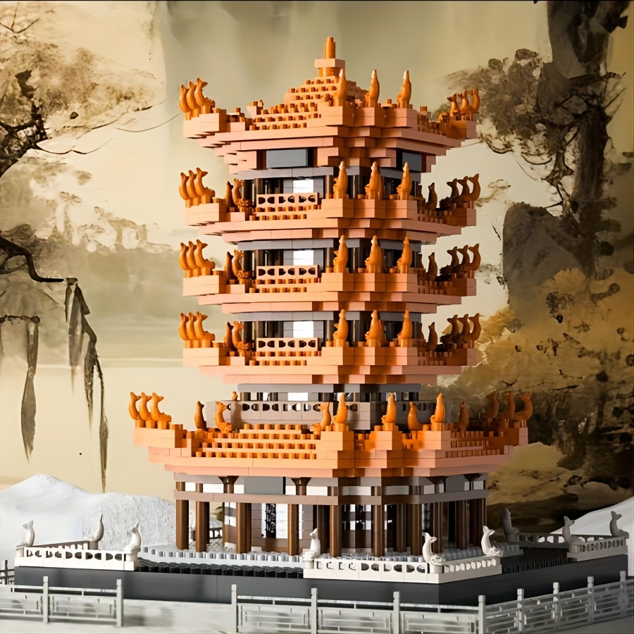 

1788pcs Chinese Architecture , Miniature Building Blocks, Adult, Gift Box, Puzzle, Puzzle, , Splicing, House Structure, Boys, Christmas, , New Year