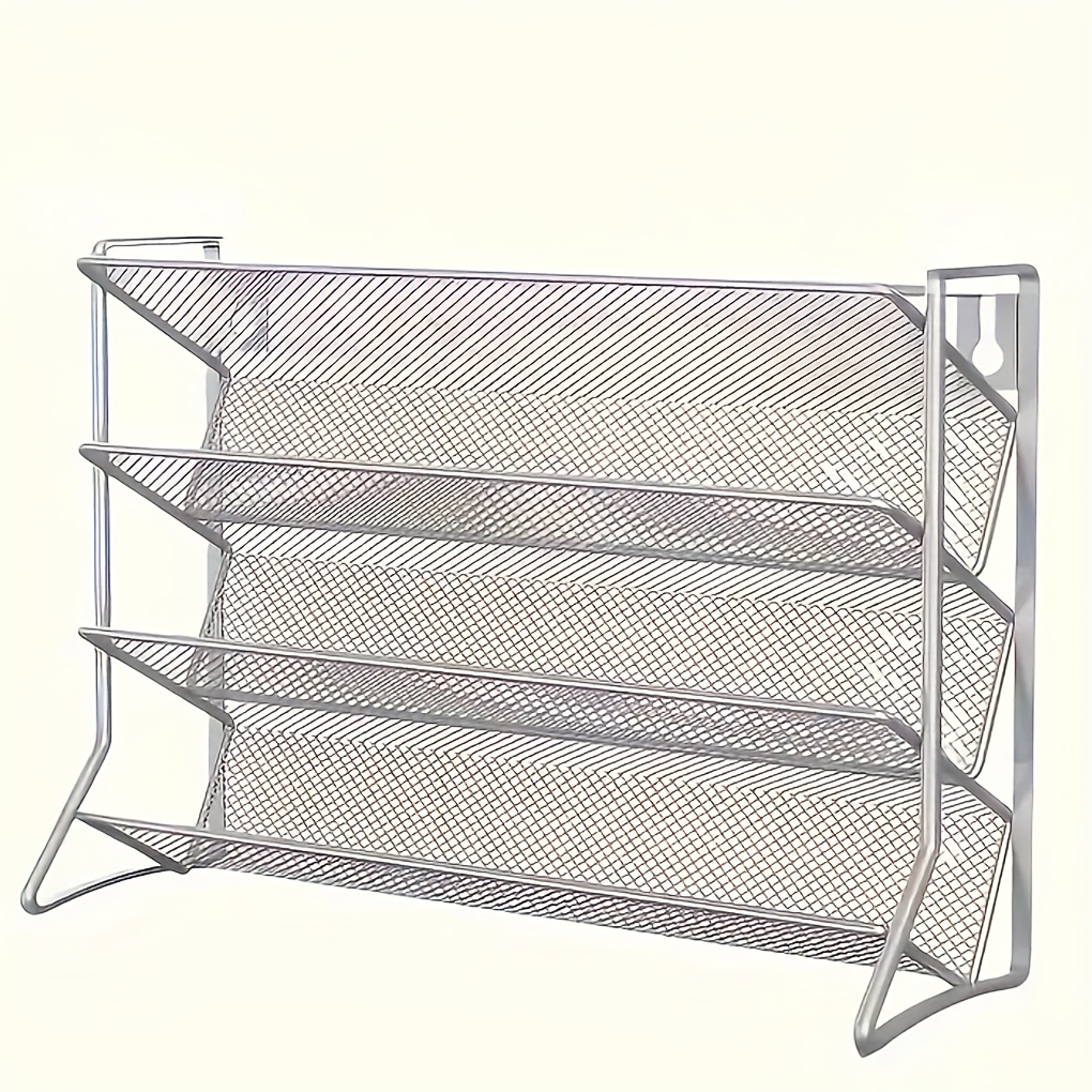 TEMU 4-tier Metal Spice Rack Organizer, Multi-functional Wall-mounted Storage Shelf