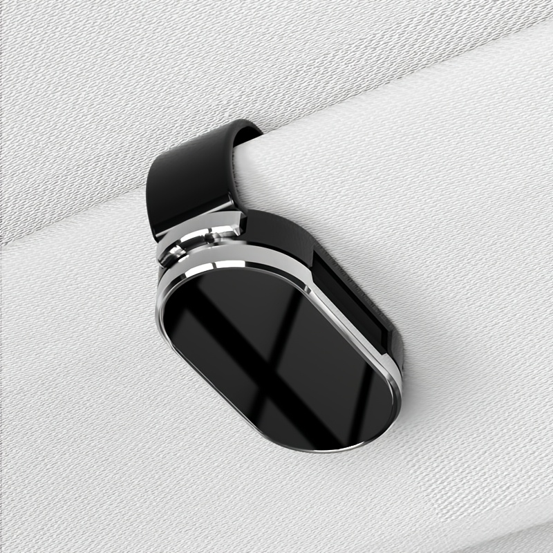 TEMU 1pc New Upgraded Car Glasses Clip - Durable Abs Plastic, Single-handed Operation, Fits All Car Models, Safety Sunshade Accessory, Automotive