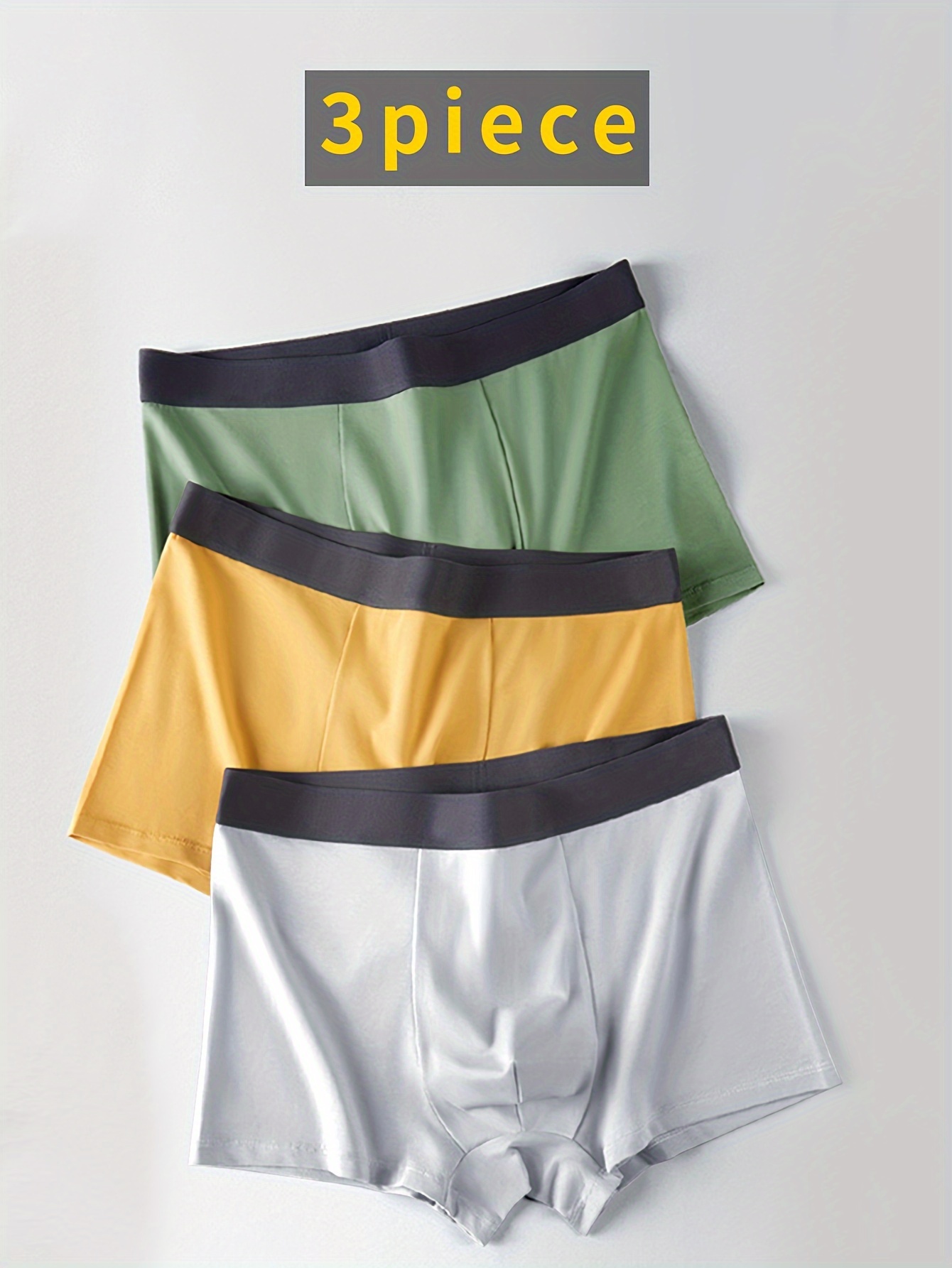 Men's Underwear 'hello' Print Antibacterial Crotch - Temu