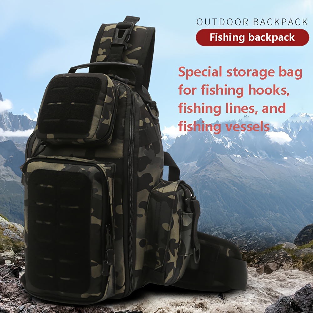 1pc Multifunctional Fishing Backpack Fishing Tackle Bag Large