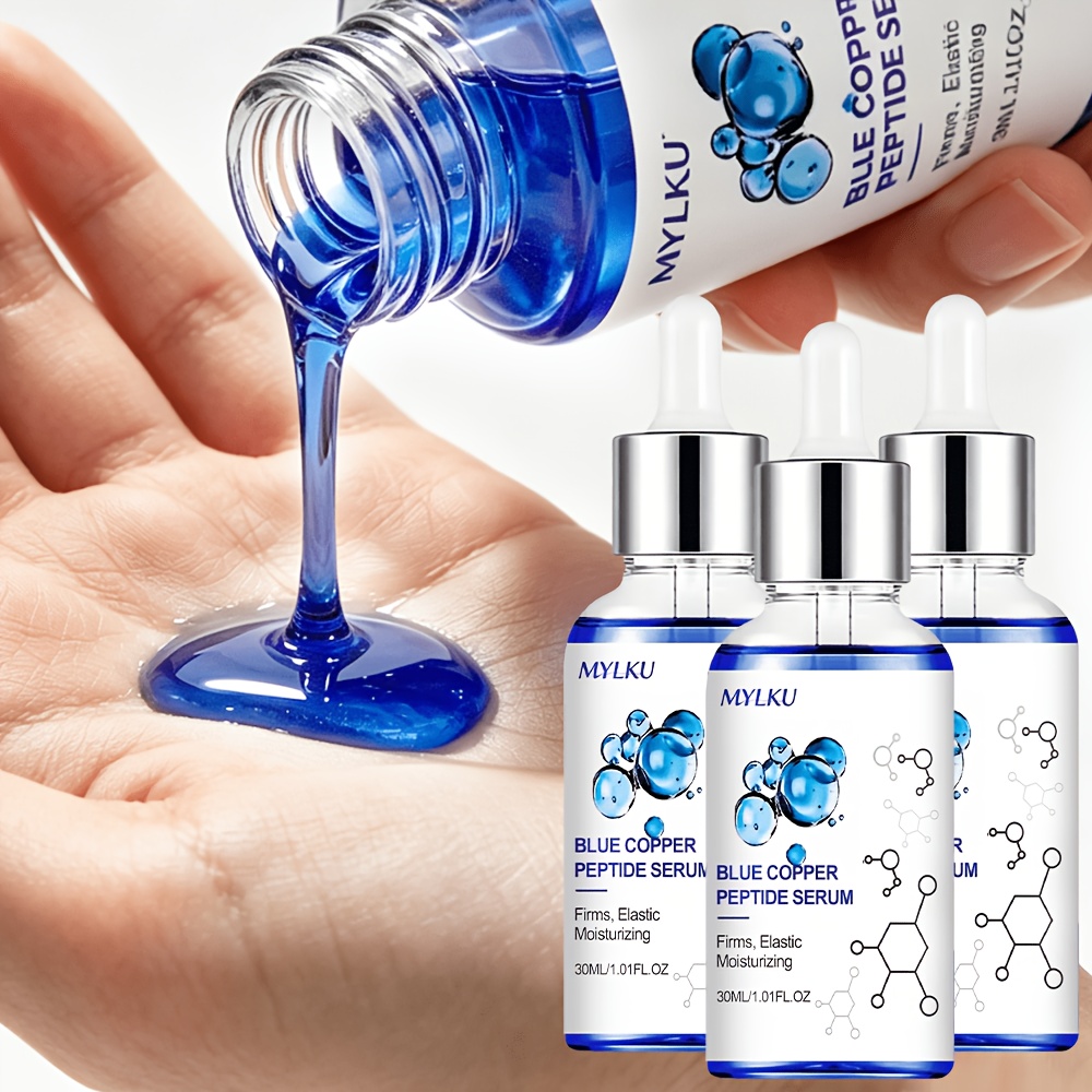 ghk cu 0.3 serum 3 pack copper facial serum s conditioner B12 Injections Cary & Cu copper peptides + Size:250mL