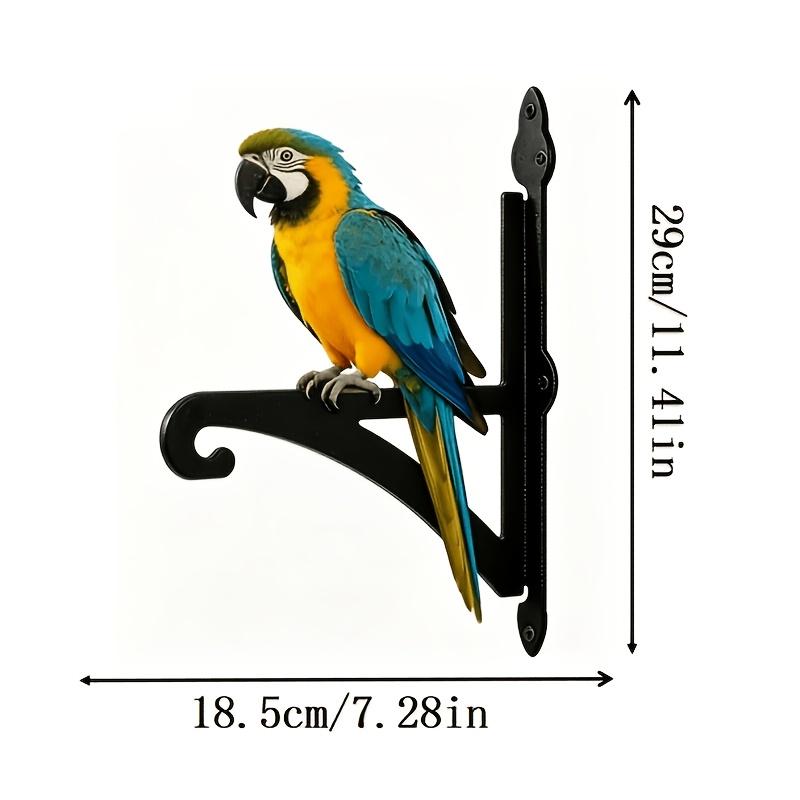 E-shop Outdoor Schmiedeeisen Papageienförmiger Hängekorb Haken Kreativer Tier Metall Wandhalterung Hof Garten Hänge Blumentopf Hänger Balkon