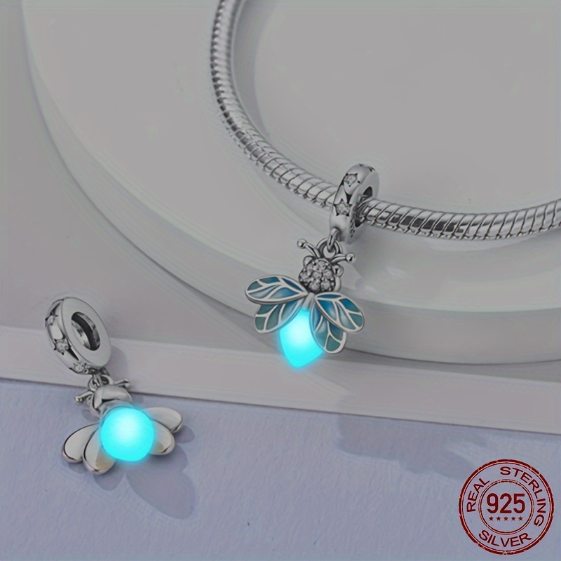 

1pc Glowing - , Synthetic Zirconia, 925 Silvery Plating, March , For /gifting, , Women' Jewelry