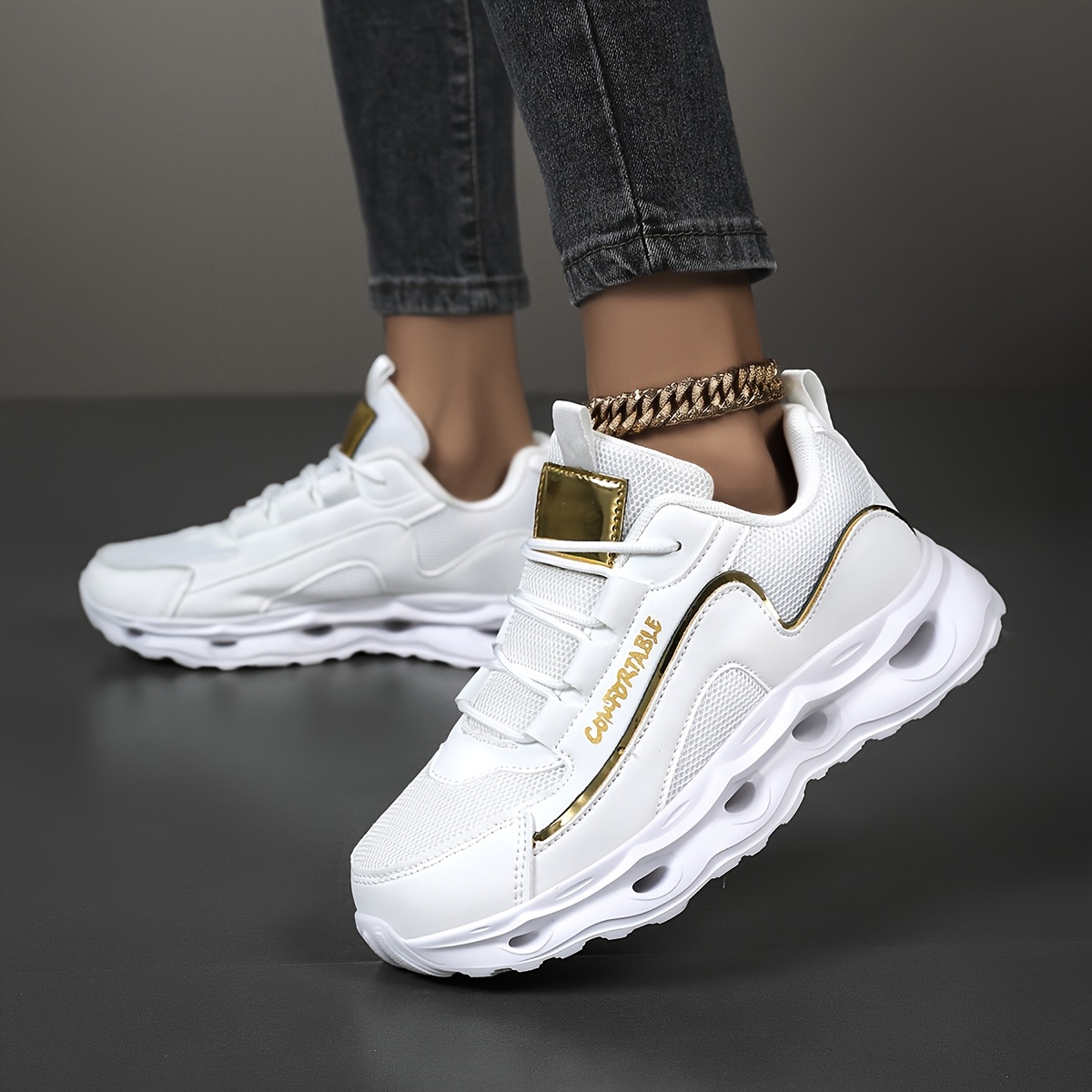 Breathable Invisible Height-increasing Mesh Running Sneakers, Comfortable And Lightweight Dad Shoes, Women Shoes