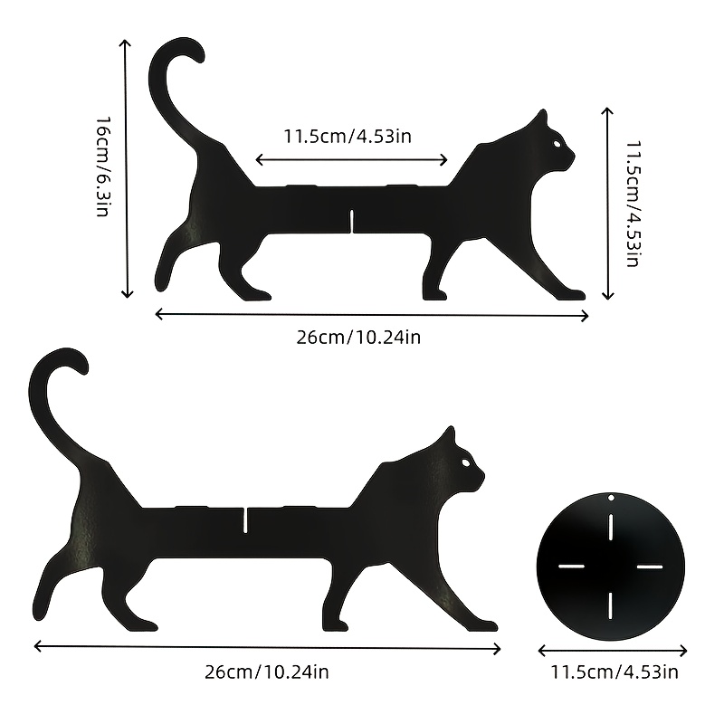 E-shop Dekorativer Pflanzständer in Katzenform – Ein einzigartiger Pflanzständer aus Metall in Katzen-Silhouette, geeignet für den Innen- Außenbereich,