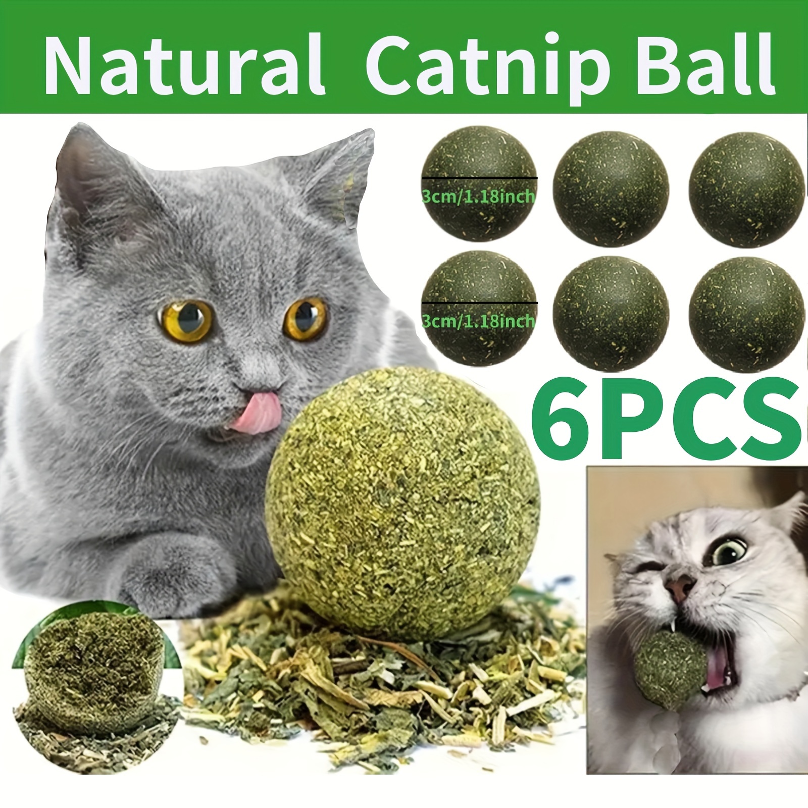 

6pcs Catnip Balls For Cat Teeth Grinding