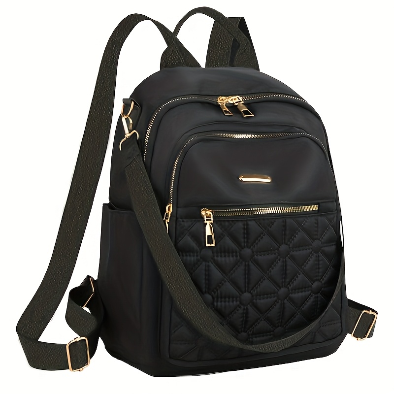 TEMU Unisex Backpack For Women And Men - Softshell Lightweight Daily Backpack With Front Zipper Pocket, Adjustable Shoulder Straps - Durable Nylon