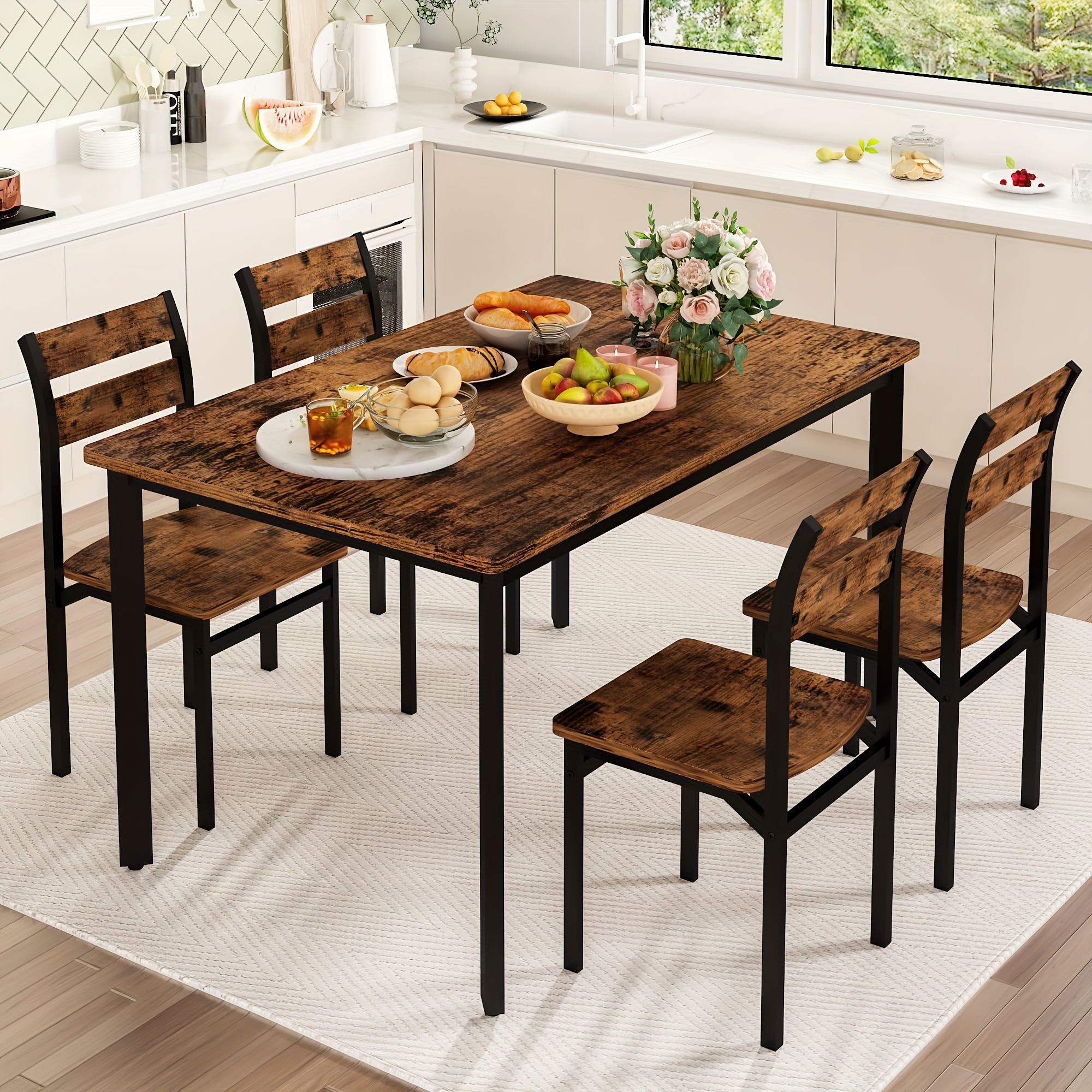 Farmhouse Dining Tables Rustic Table With Modern Chairs Modern